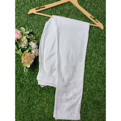 Comfortable Cotton Lycra Chikankari Pants with Pockets